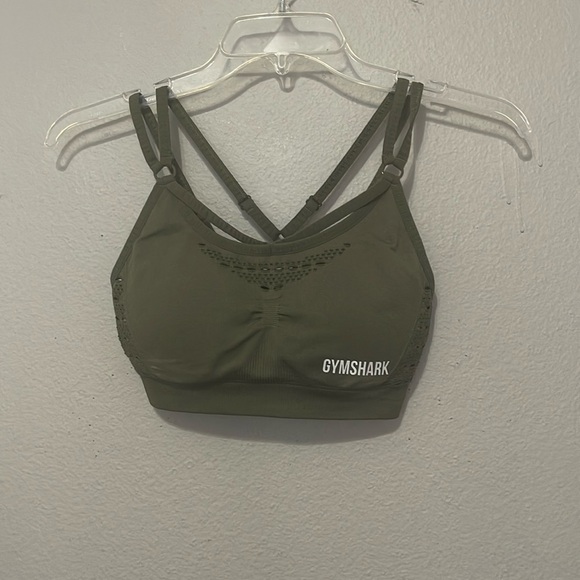 GYMSHARK ENERGY SEAMLESS GREEN SPORTS BRA - Picture 1 of 8